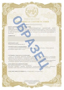 Образец Сертификат СТО 01.064.00220722.2-2020 Нарьян-Мар Сертификат СТО 01.064.00220722.2-2020 